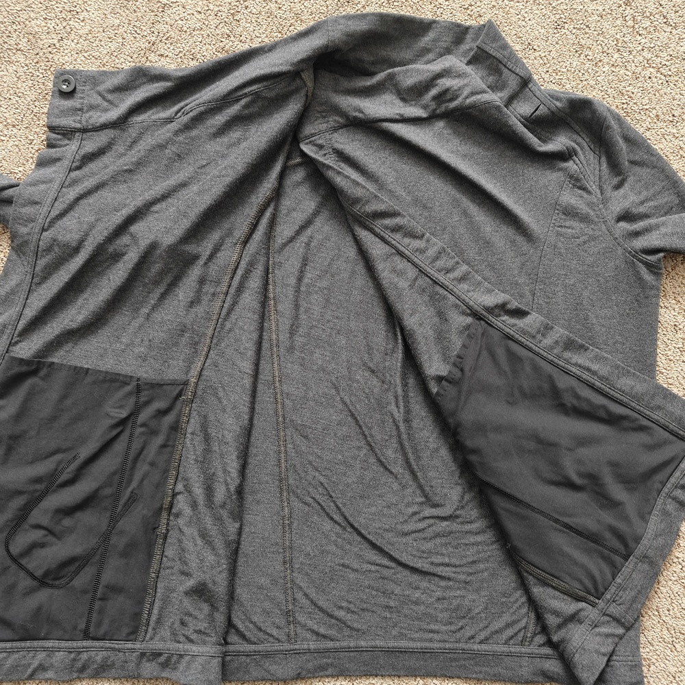 Lululemon Athletica Womens Coast Wrap Heathered Dark Gray Mod Jacket 12 - Picture 8 of 12